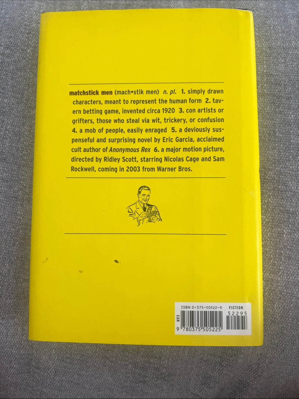 Eric Garcia Matchstick Men - Yellow Cover Paperback/Hardcover - Picture 2 of 6